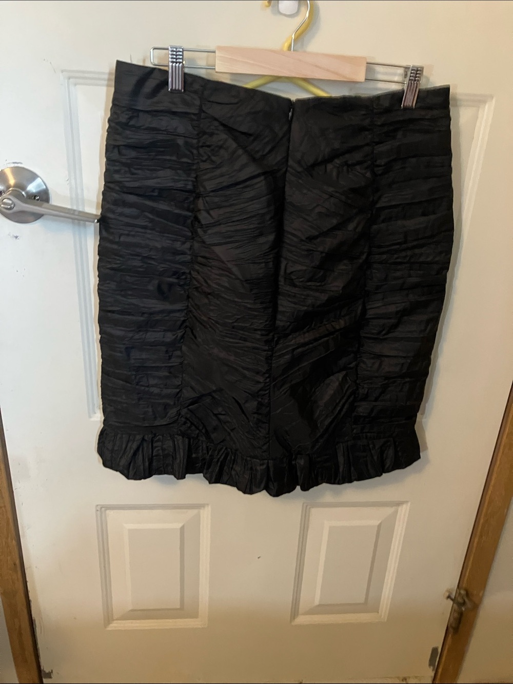 Black Ruffle-Trim Skirt